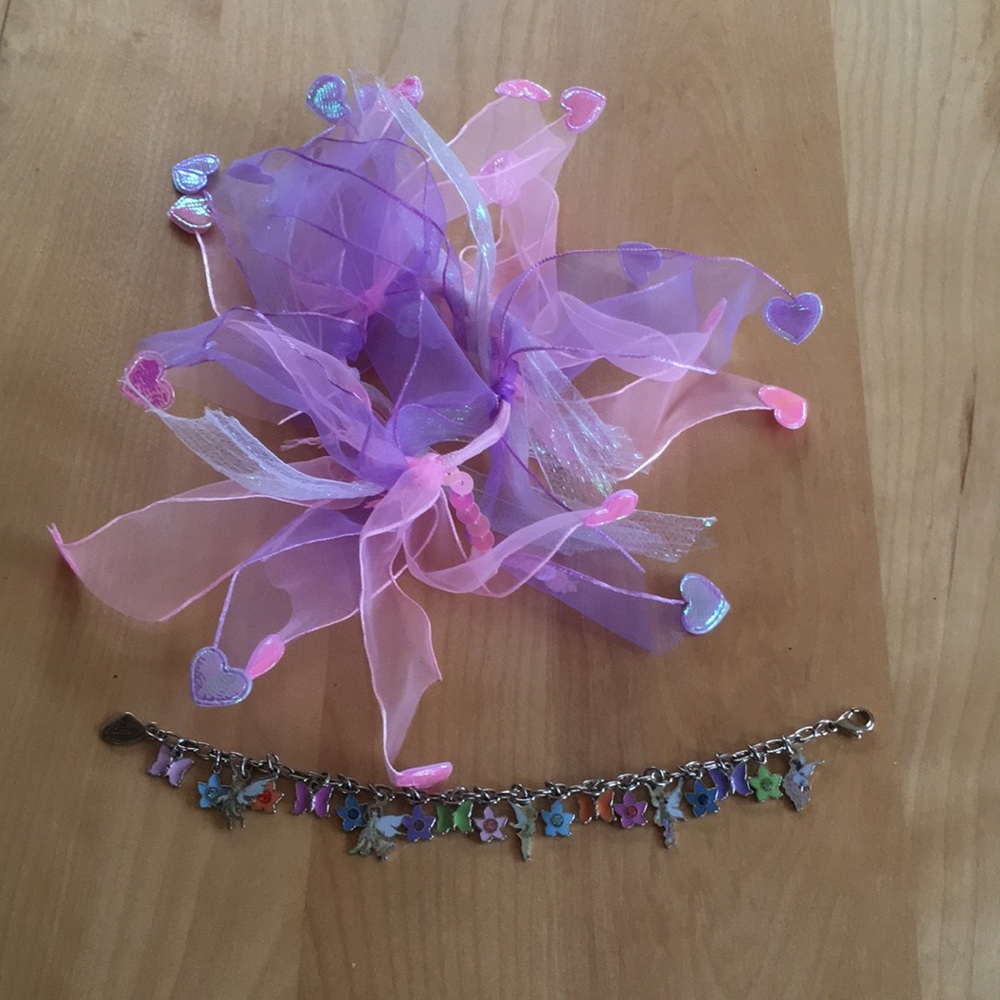 Fairy princess hair tie and DISNEY bracelet